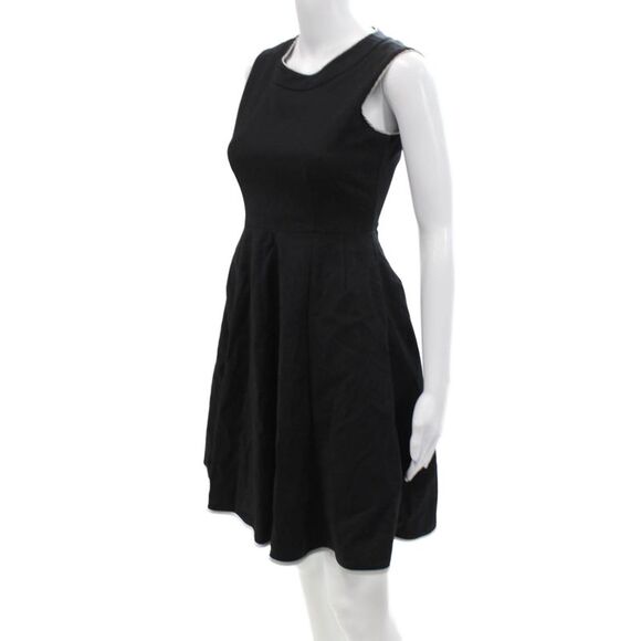 Kate Spade New York Womens Sleeveless A Line Dress Black Grey Cotton Size 00 - Picture 2 of 6